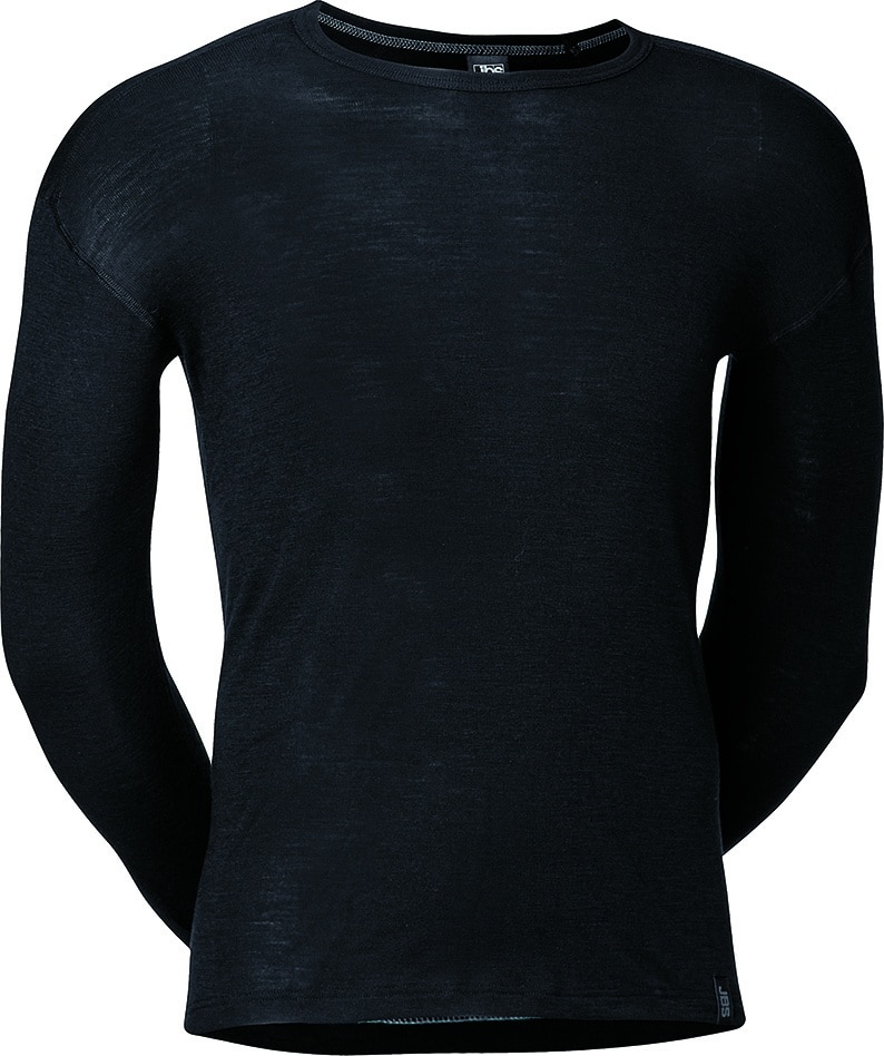8: JBS t-shirt long sleeve wool - 2XL - SORT