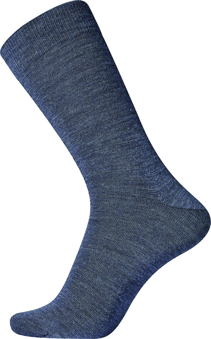 Egtved socks cotton/wool twin, - 40-45 - BLÅ