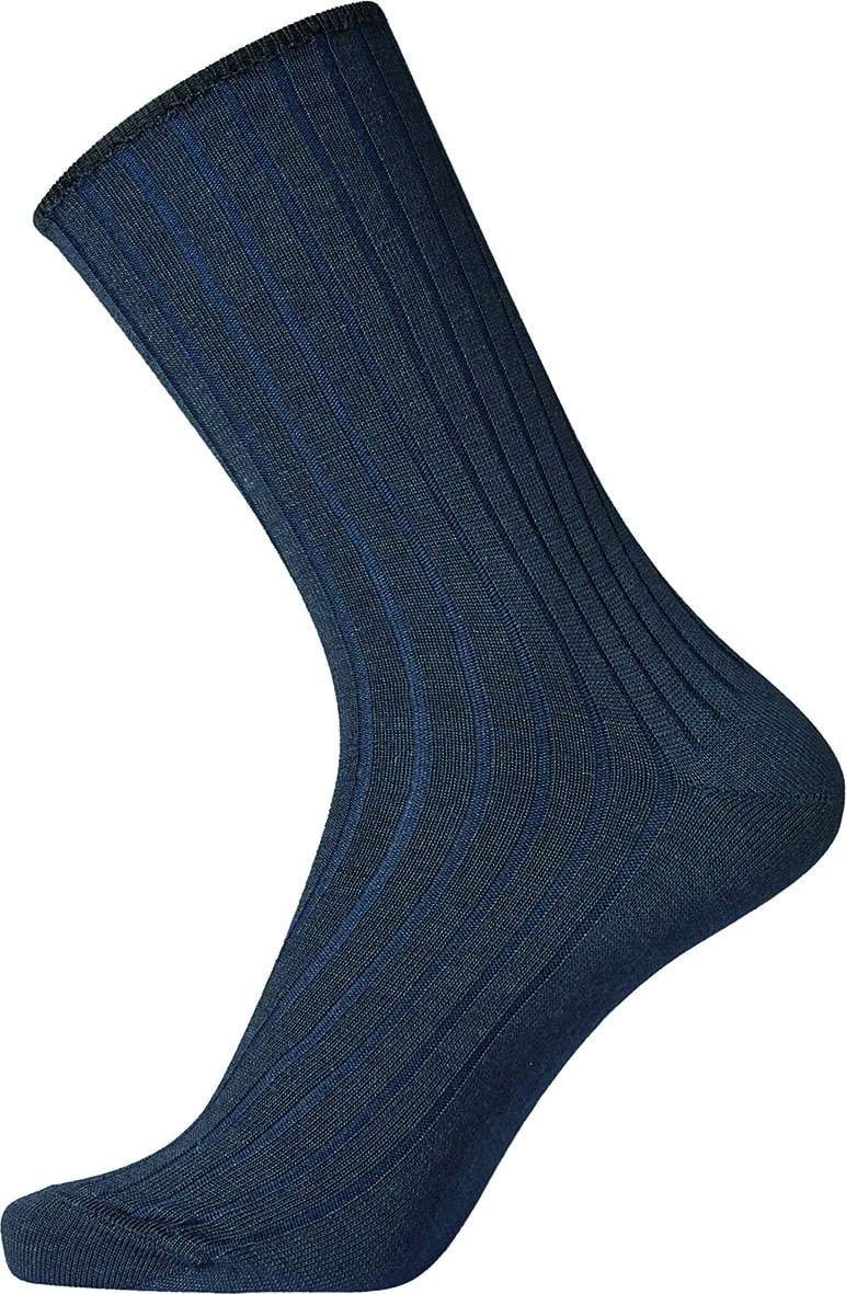 Egtved socks wool no elastic , - 40-45 - NAVY