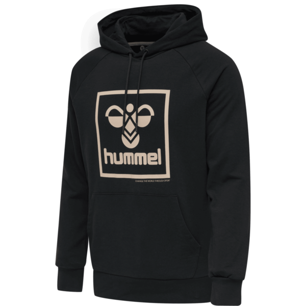 hummel - hmlISAM HOODIE - BLACK/HUMUS