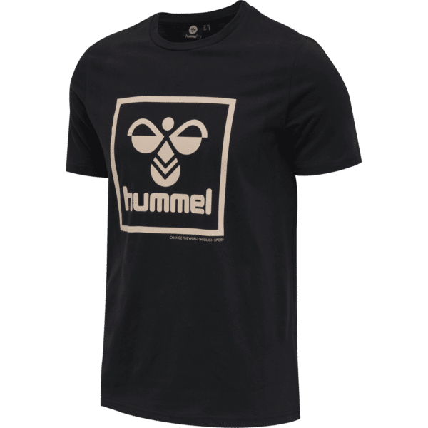 hummel - hmlISAM T-SHIRT - BLACK/HUMUS