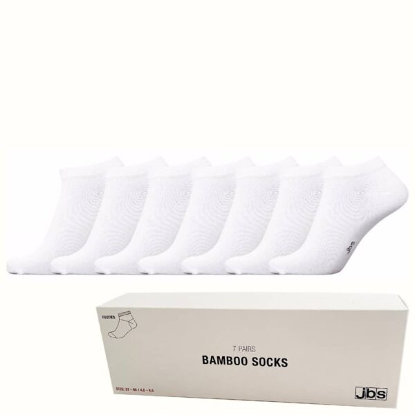 JBS BAMBOO FOOTIES 7 PAIRS BOX Hvid