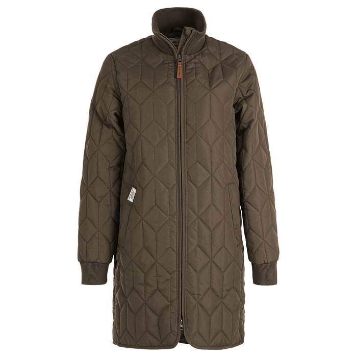 WEATHER REPORT Nokka W Long Quilted Jacket Oliven - 38 - Oliven