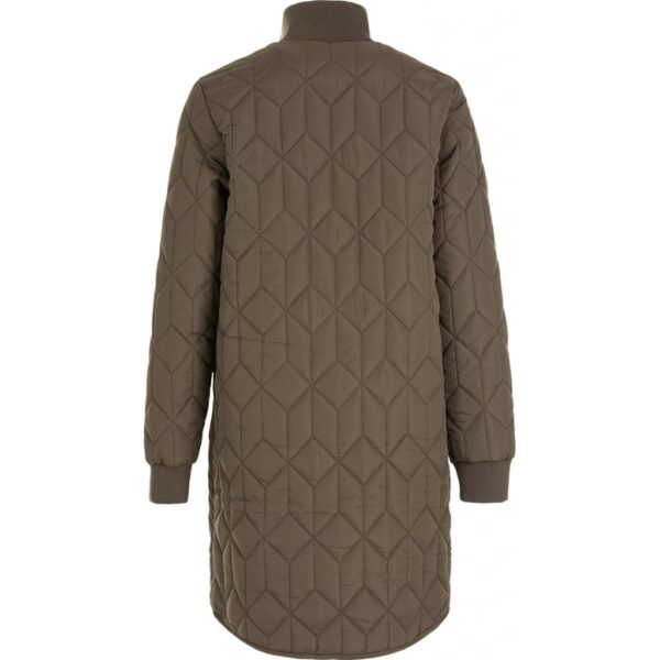 WEATHER REPORT Nokka W Long Quilted Jacket Oliven - Image 2