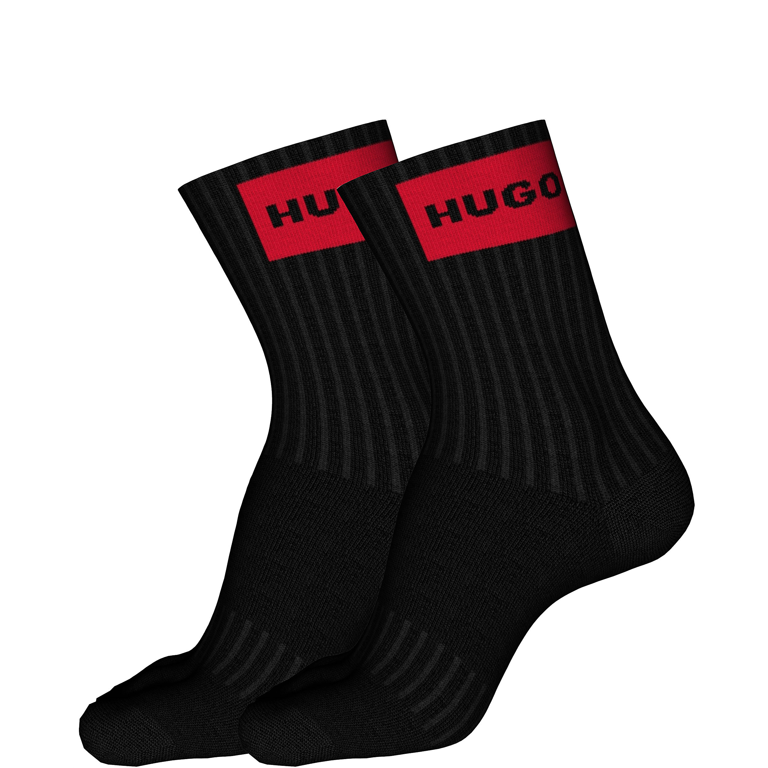 Billede af Hugo 2-pack HUGO logo tennis sokker Sort