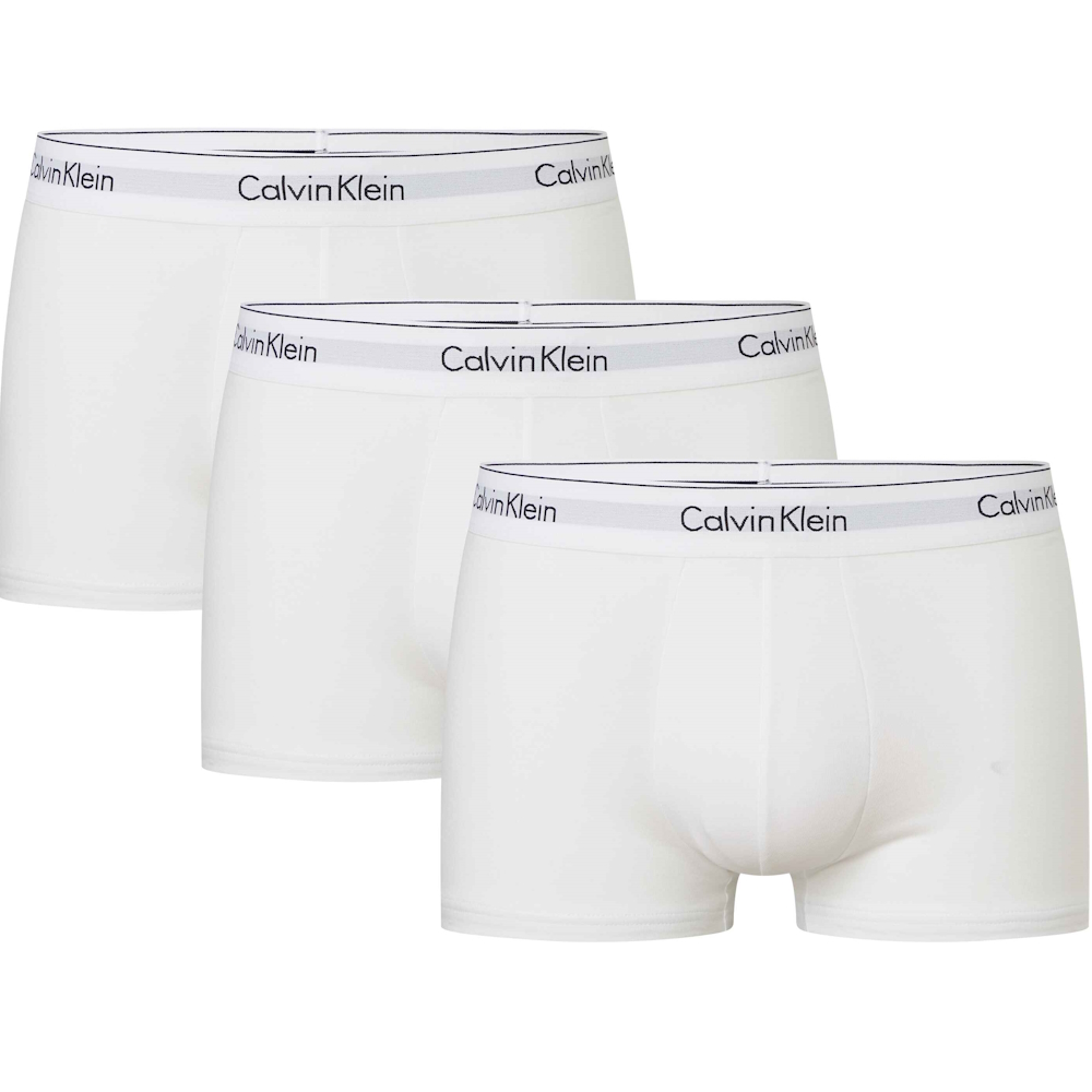 Se Calvin Klein 3 pakke trunk underbukser hvid - S hos Fashionhero.dk