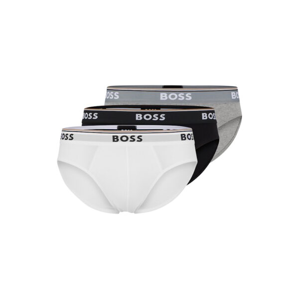 BOSS 3 Pack Power Mini Brief sort/grå/hvid