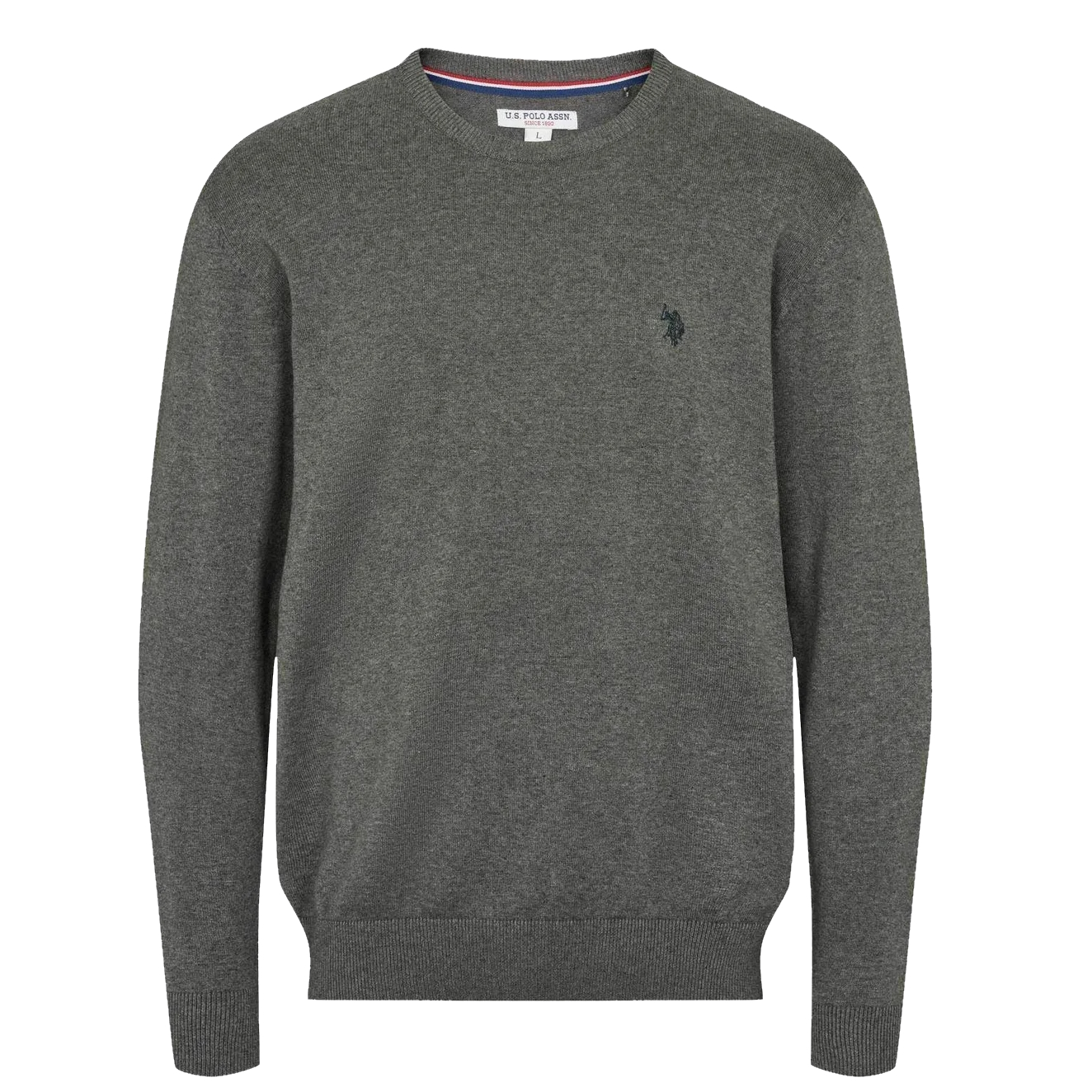 Se US Polo Adair Sweater, strik grå - M hos Fashionhero.dk