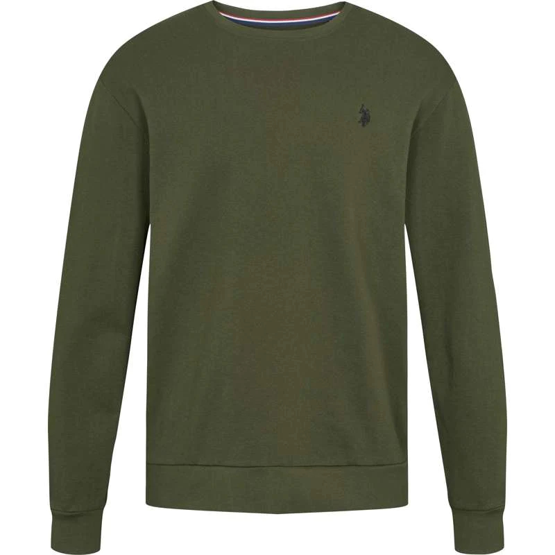 Se US Polo Adler Sweatshirt grøn - L hos Fashionhero.dk
