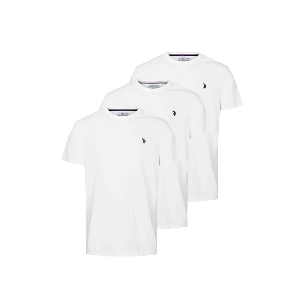 Se US Polo Arjun t-shirt 3pakke hvid - S hos Fashionhero.dk