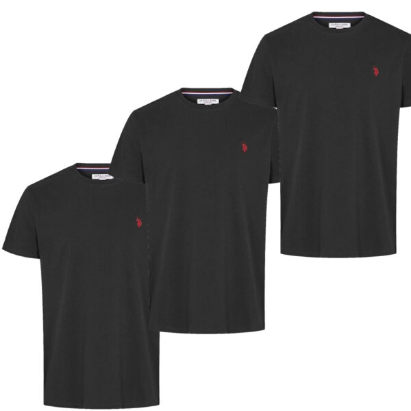 US Polo Arjun t-shirt 3pakke sort