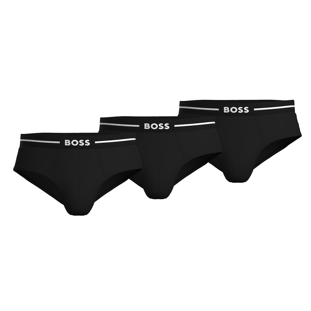 Se BOSS 3 Pack Bold Mini Brief sort - S hos Fashionhero.dk