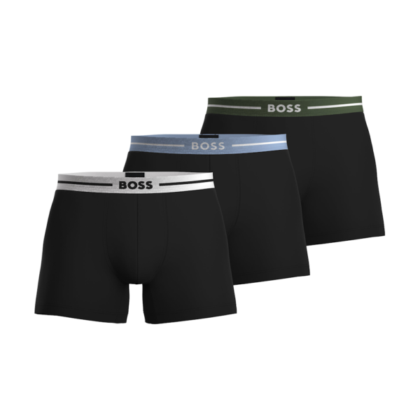 BOSS 3 pack Bold Boxer Brief økologisk bomuld sort