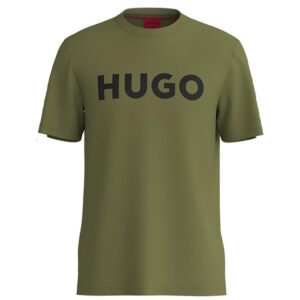 Hugo T-shirt med stort sort hugo logo Grøn