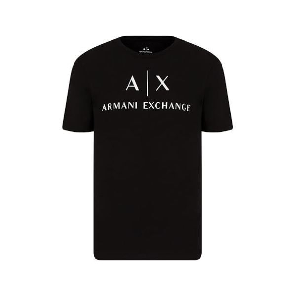 Armani Exchange T-shirt slim med A|X logo sort