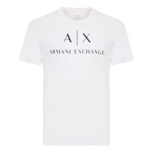 Armani Exchange Slim t-shirt med A|X logo hvid