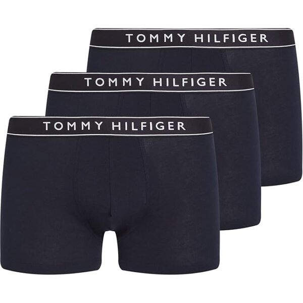 Tommy Hilfiger 3-Pack Trunks af Øko bomuld navy