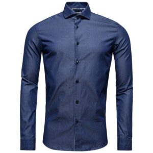 CR7 Slim fit skjorte navy